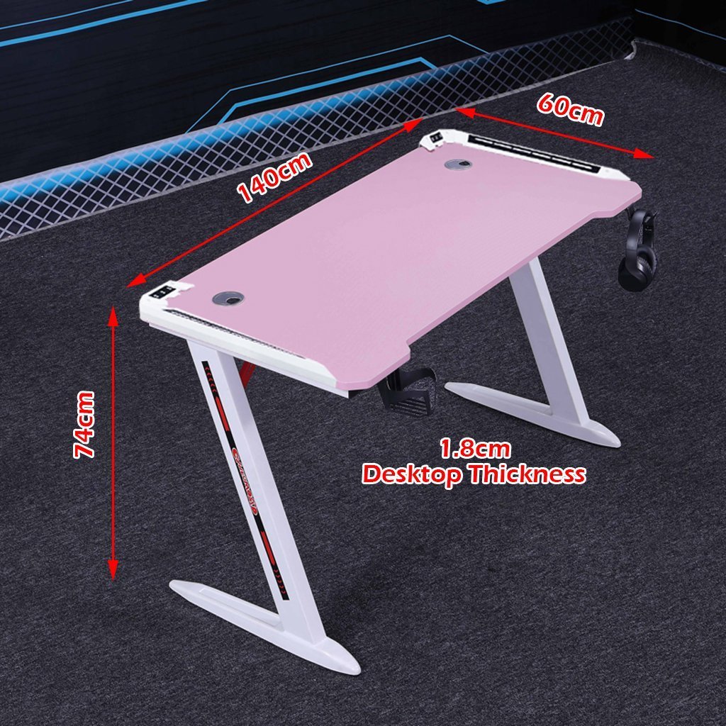 120cm Gaming Desk Desktop PC Computer Desks Desktop Racing Table Office Laptop Y-legs Red