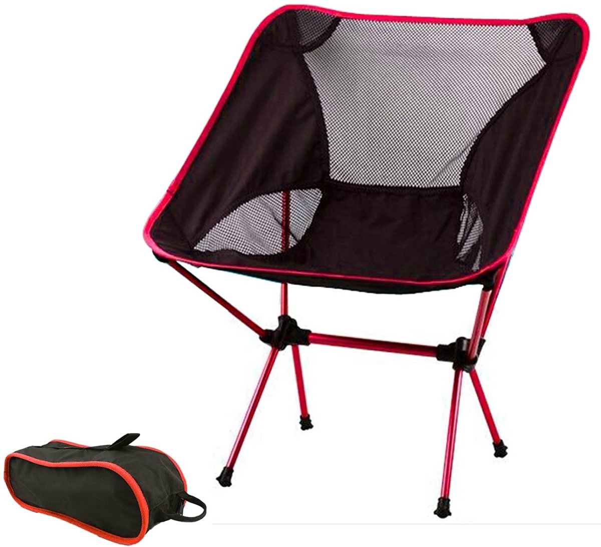 Ultralight Aluminum Alloy Folding Camping Camp Chair Outdoor Hiking Patio Backpacking Black