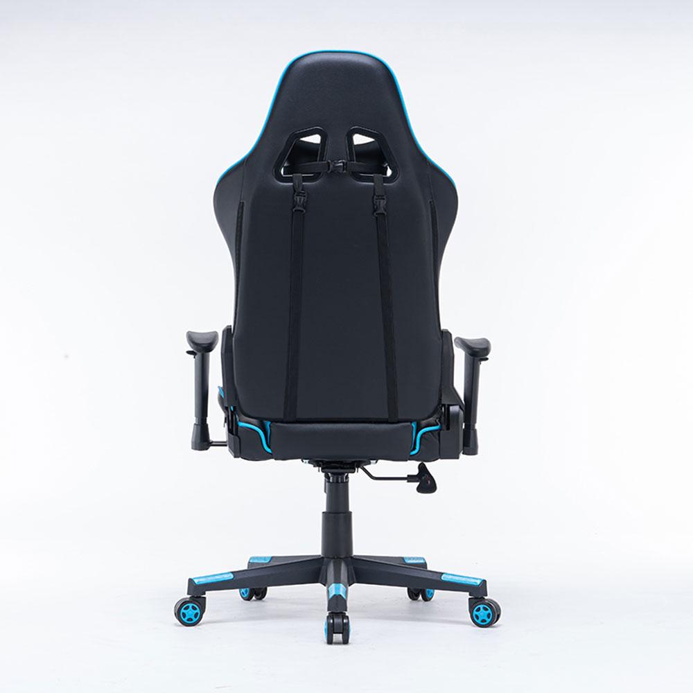 Gaming Chair Ergonomic Racing chair 165° Reclining Gaming Seat 3D Armrest Footrest Black