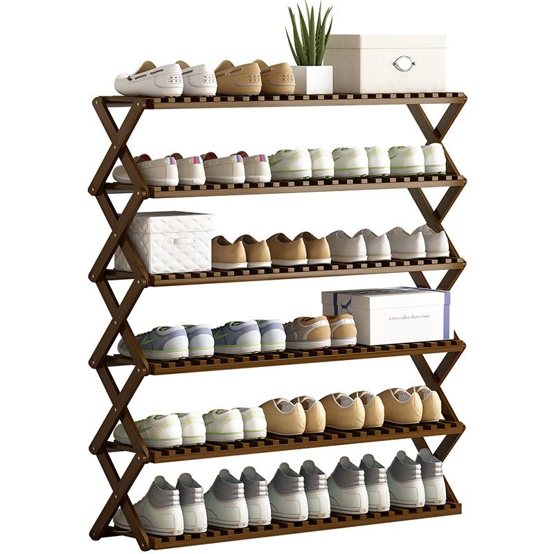 Multi-purpose Bamboo Collapsible Folding Storage Shoe Rack Shelf Organizer 100cm 4 Tier