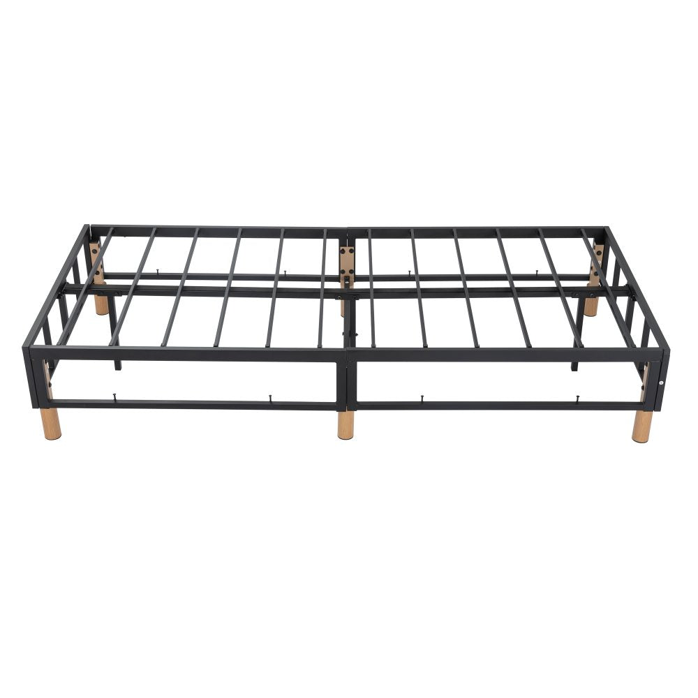 Metal Bed Frame Mattress Foundation Blue – Single