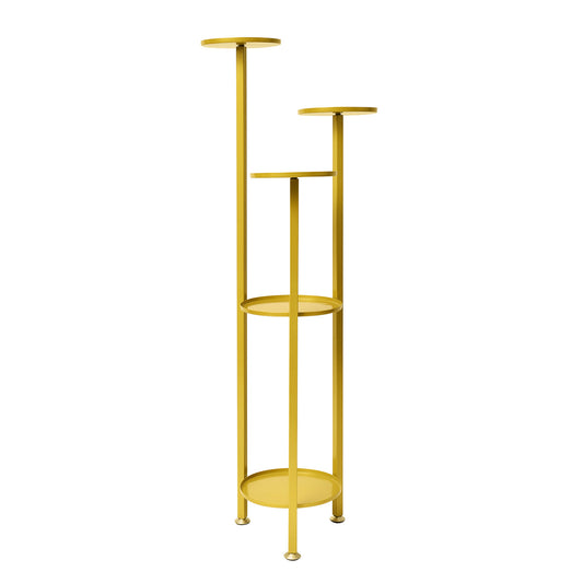 La Bella 122cm Gold Plant Stand Planter Shelf Rack 5 Tier Steel