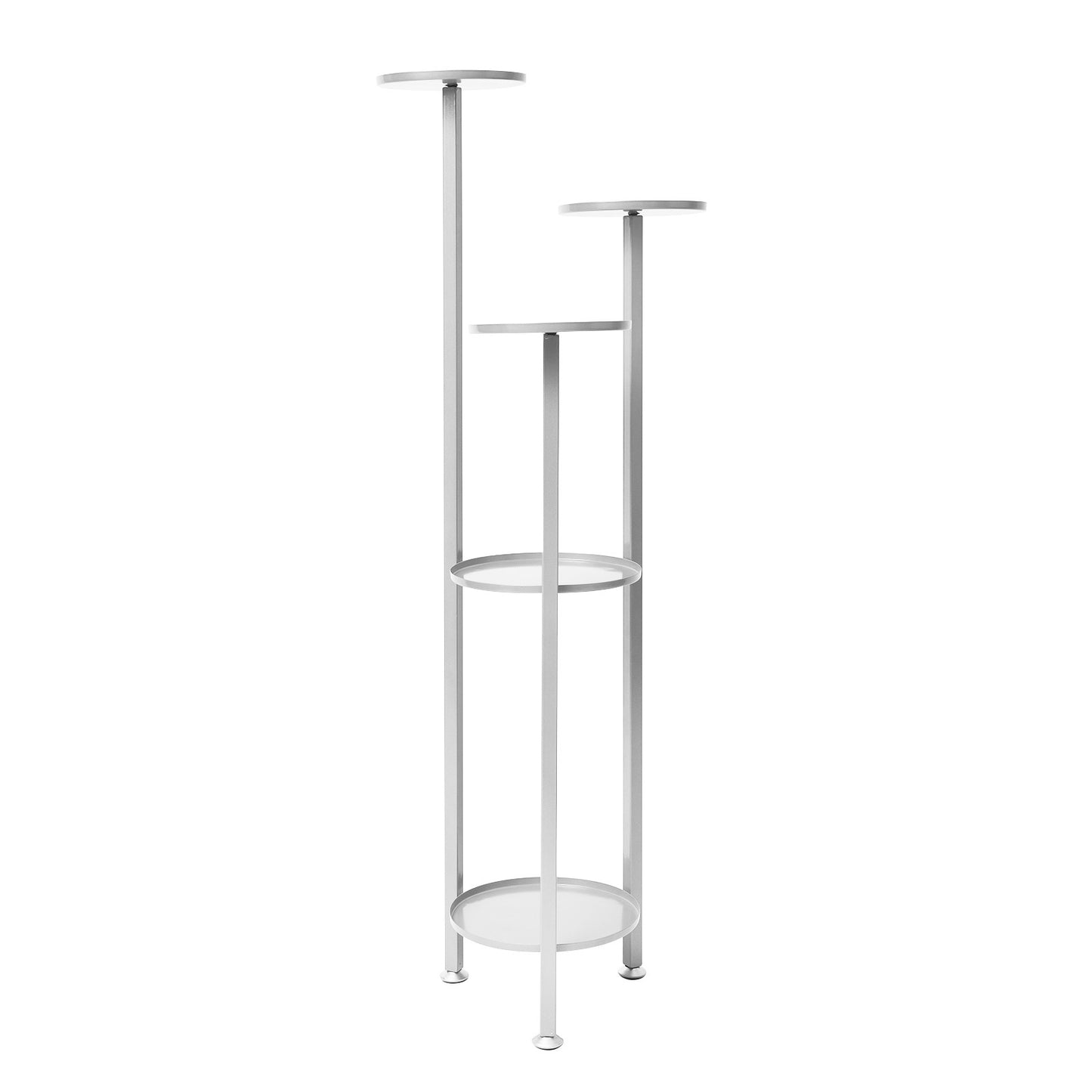 La Bella 122cm White Plant Stand Planter Shelf Rack 5 Tier Steel