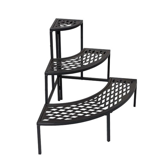 YES4HOMES 3 Tier Metal Plant Stand Corner Quarter Round Flower Pot Planter Display Rack