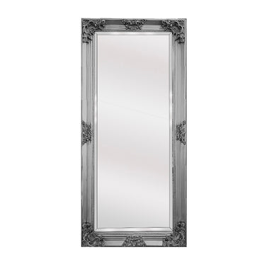 Deluxe French Provincial Ornate Mirror - Antique Silver - 80cm x 170cm