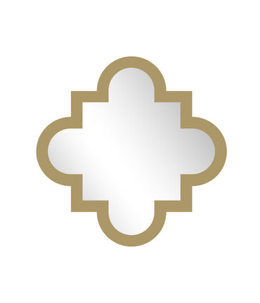 Quatrefoil Style Mirror -  Gold  100cm x 100cm