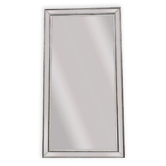 Silver Beaded Framed Mirror - X Large 190cm x 100cm