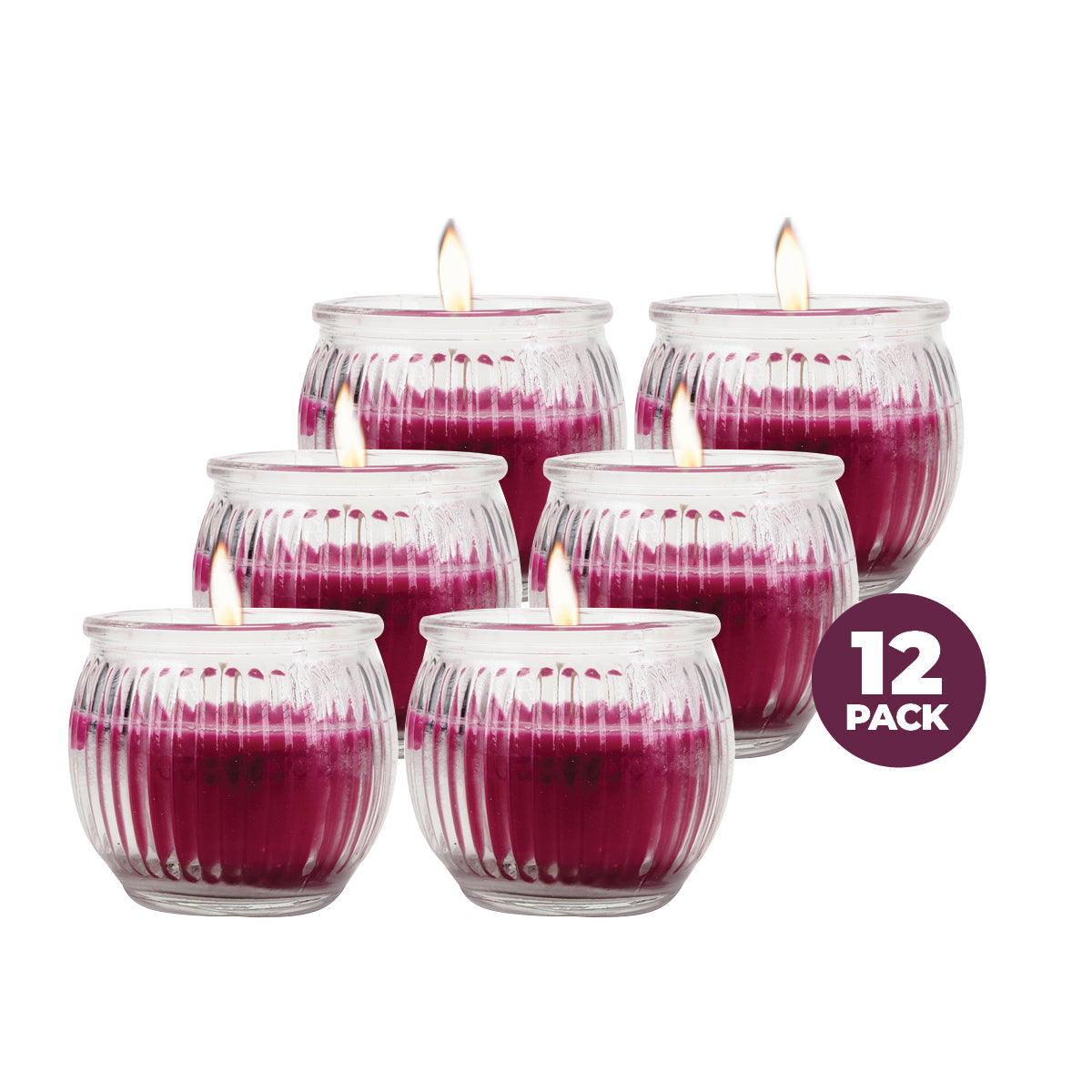 Perfect Scent 12PCE Passionfruit Scented Fragrant Candle Glass Holder 6.5cm