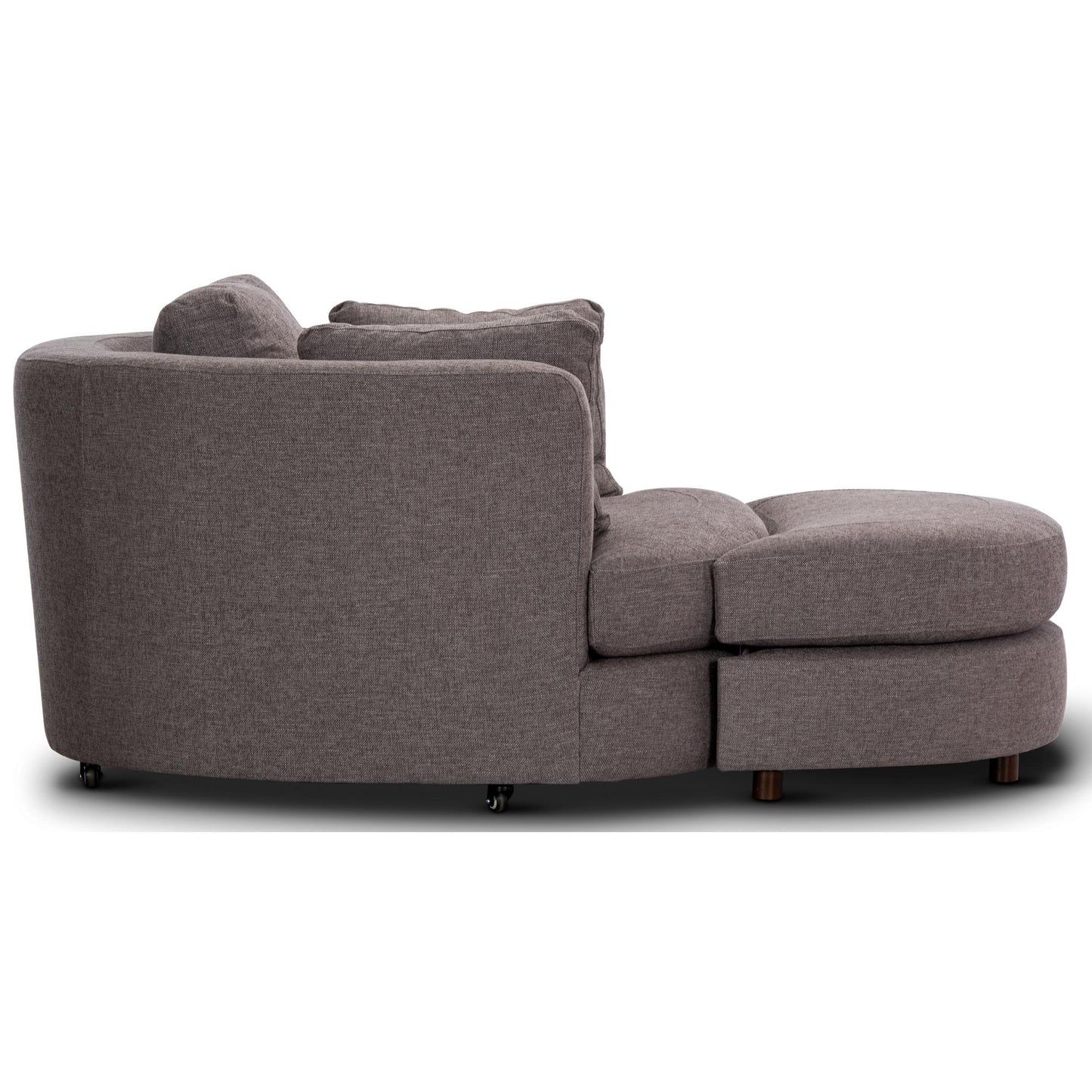 Sunshine Single Sofa Love Chair Fabric Swivel Armchair Ottoman Set - Grey