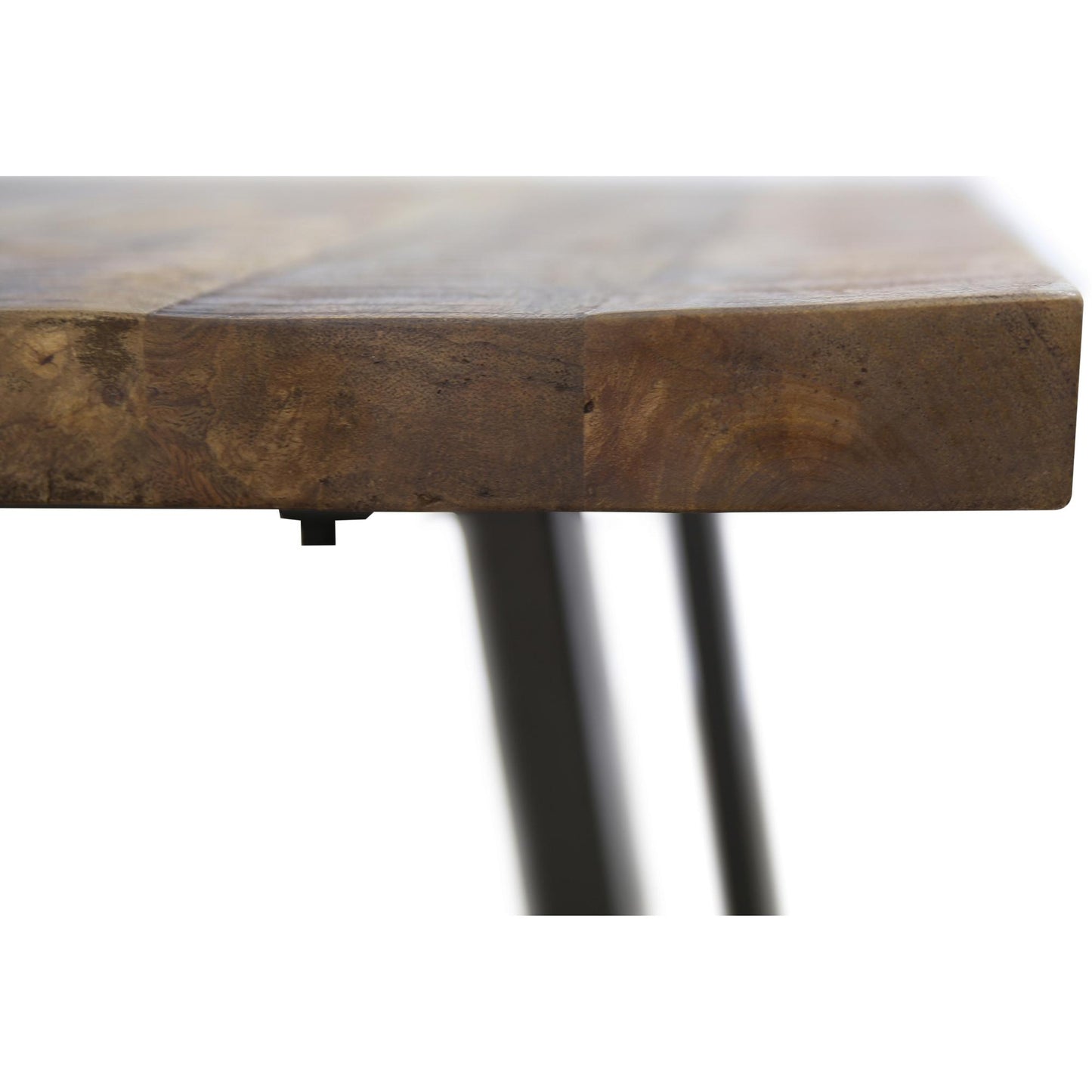 Begonia Side Sofa End Table 60cm Live Edge Mango Wood Unique Furniture - Natural