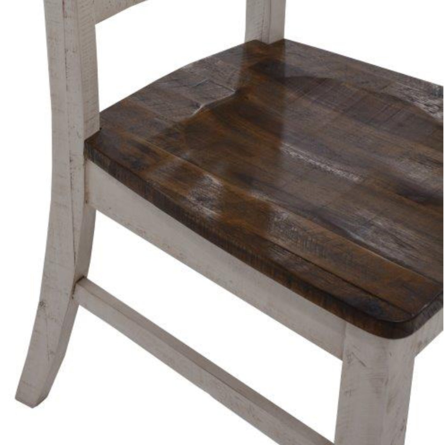 Erica X-Back Dining Chair Set of 2 Solid Acacia Timber Wood Hampton Brown White