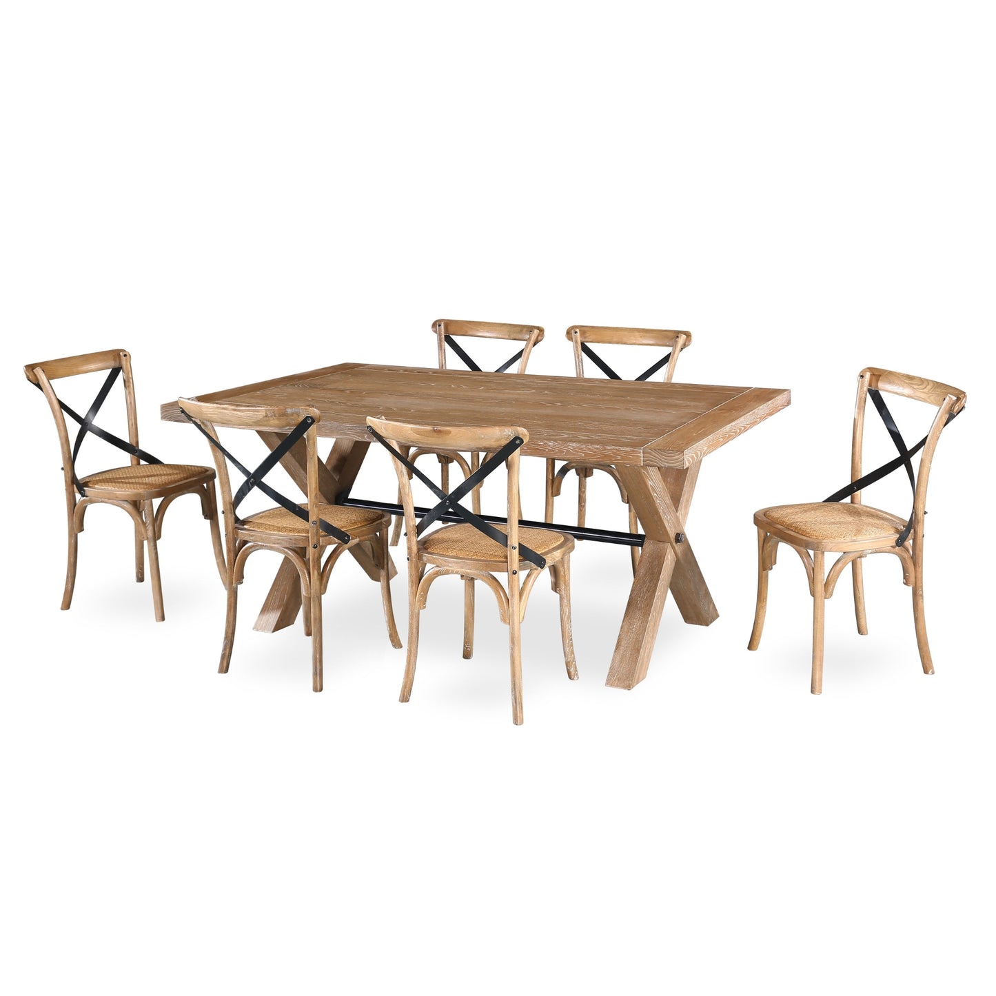 Woodland 190cm Dining Table Timber Wood Natural