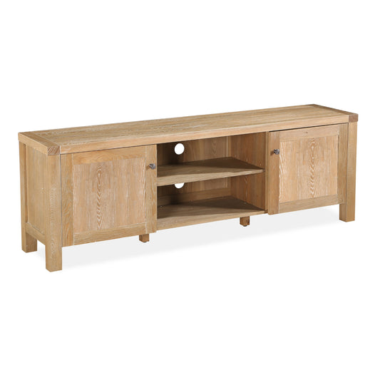 Woodland 140cm ETU Entertainment TV Unit Timber Wood 2 Door Natural