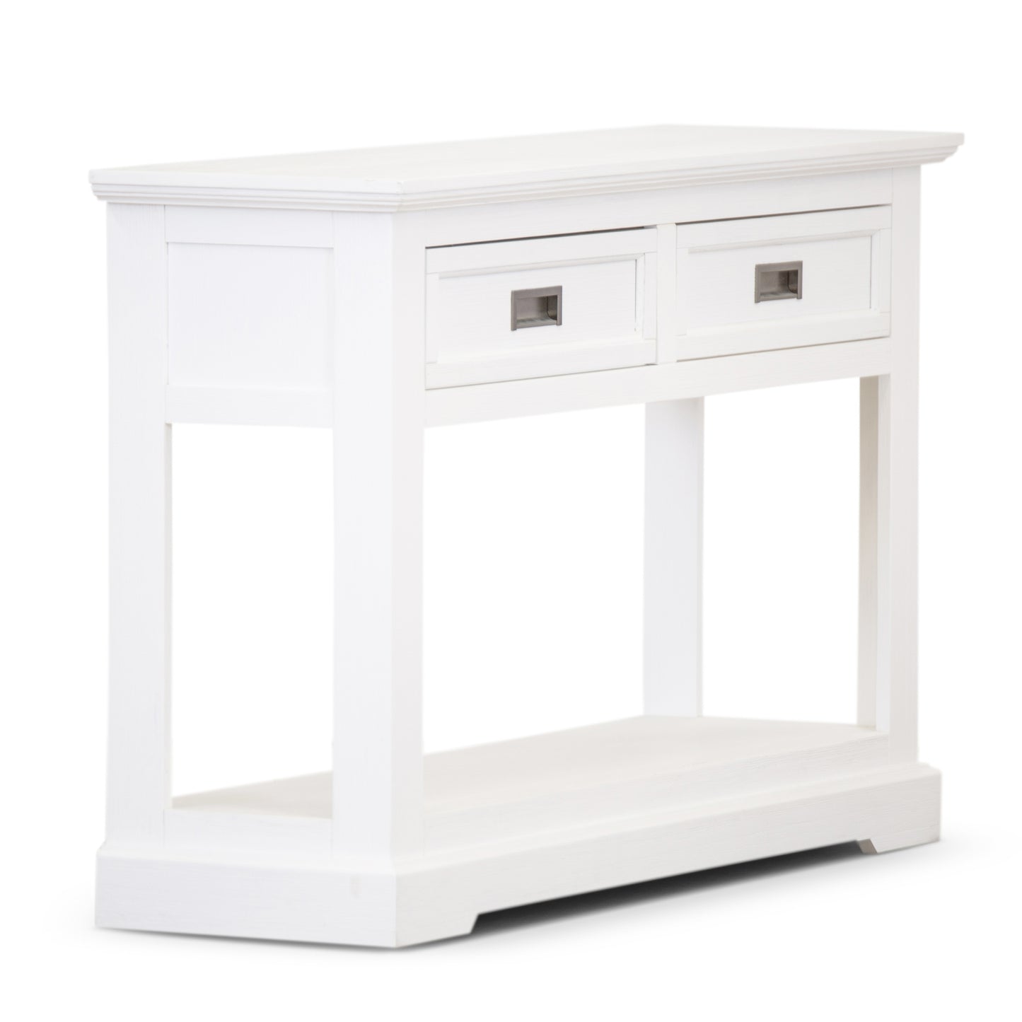 Laelia Console Hallway Entry Table 125cm Solid Acacia Timber Wood Coastal -White