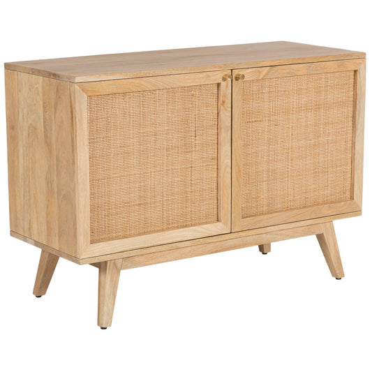 Olearia  Buffet Table 100cm 2 Door Solid Mango Wood Storage Cabinet Natural