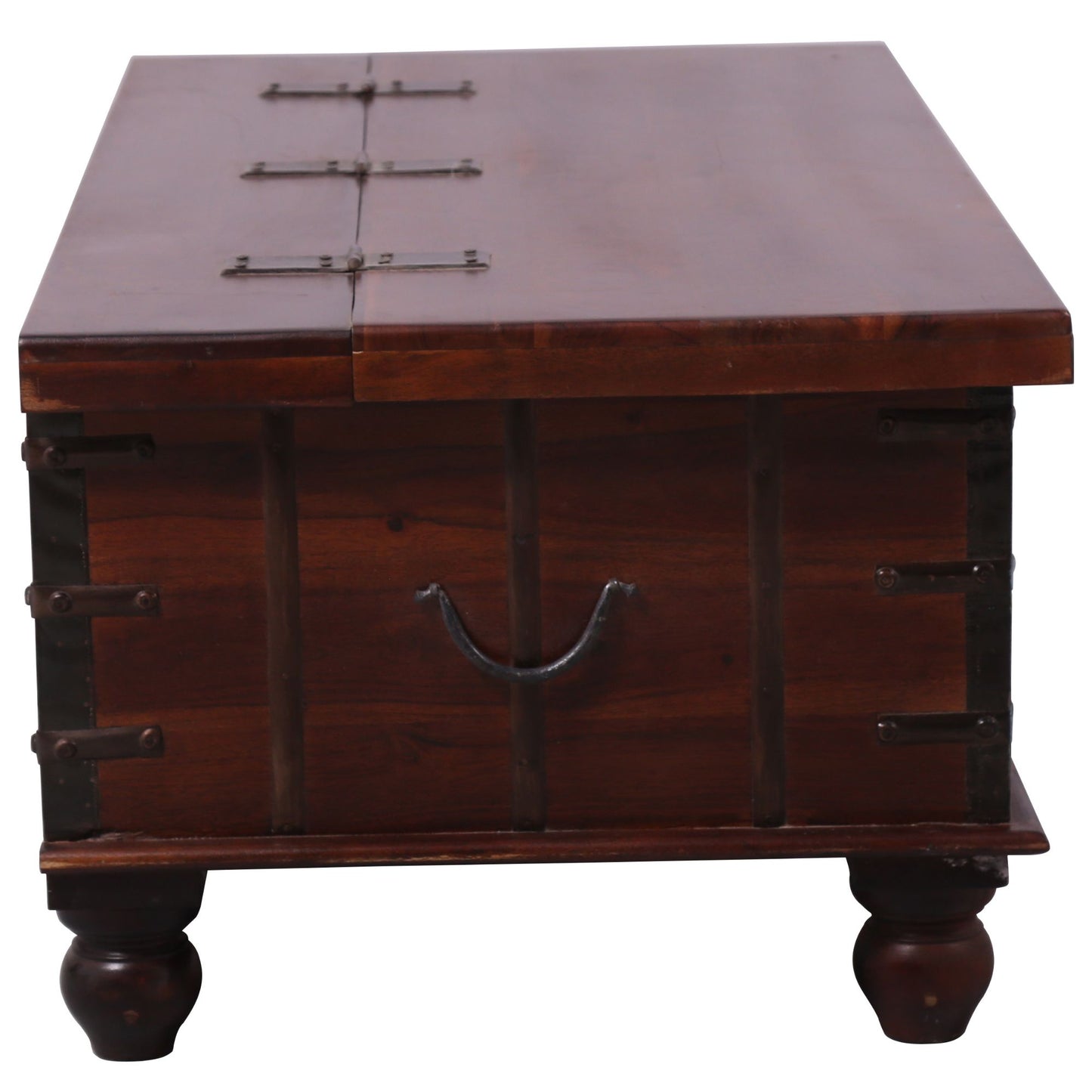 Konark Coffee Table Antique Handcrafted Solid Mango Wood Storage Trunk Chest Box