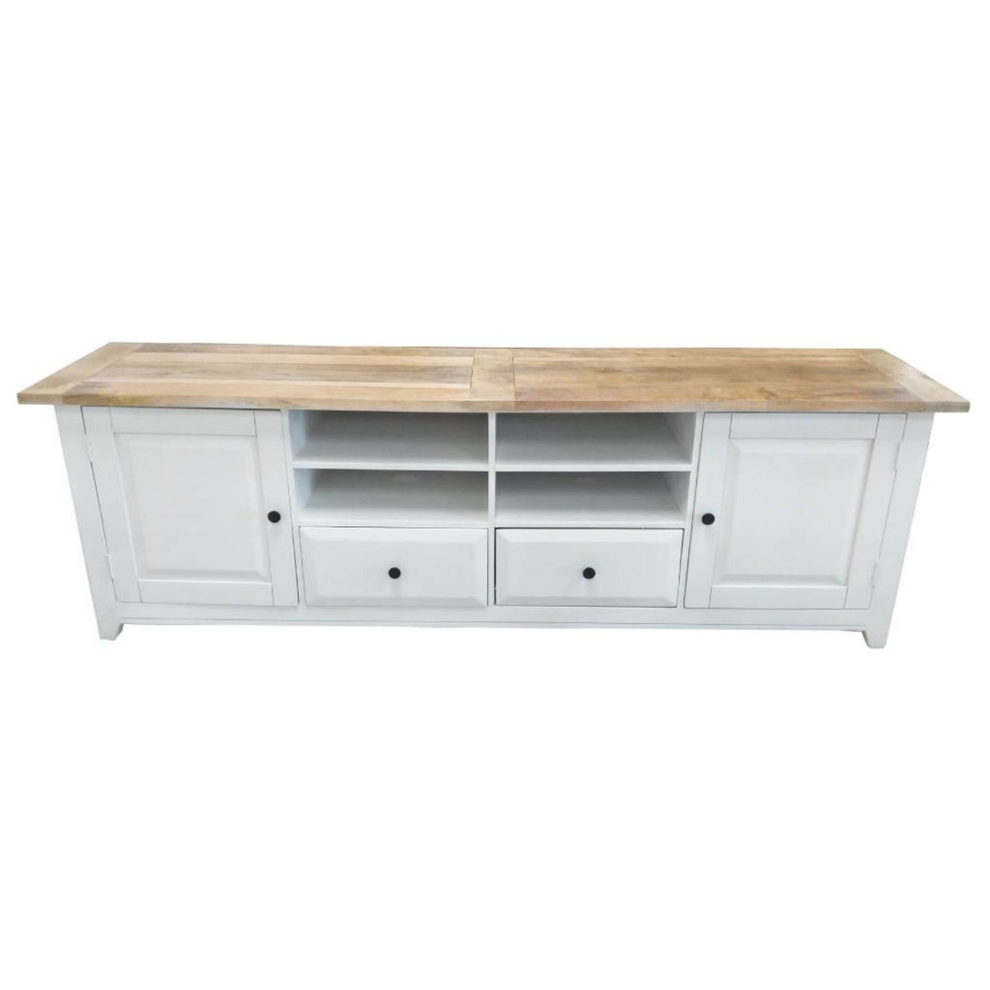 Lavasa ETU Entertainment TV Unit 207cm 2 Door Mango Wood Farmhouse Furniture