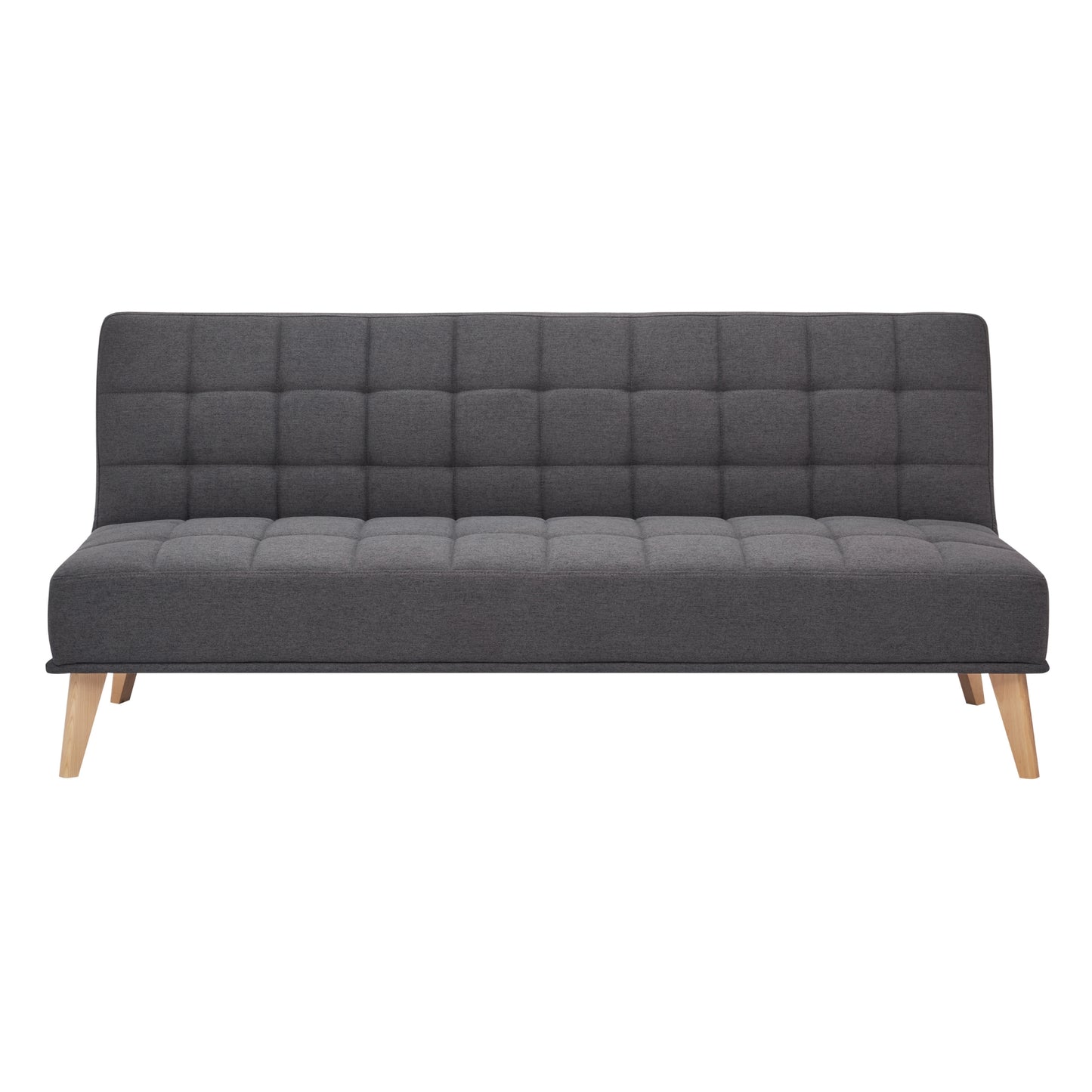 Brando 3 Seater Sofa Futon Bed Fabric Lounge Couch - Charcoal