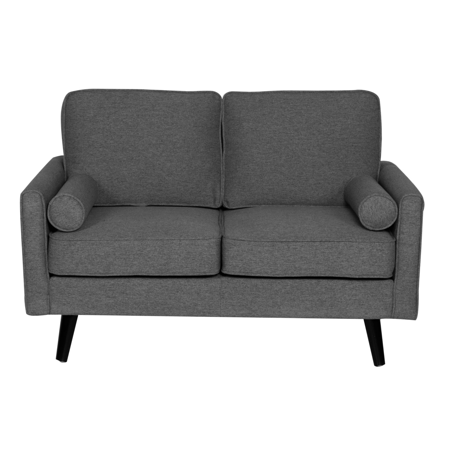 Lexi 2 Seater Sofa Fabric Uplholstered Lounge Couch - Dark Grey