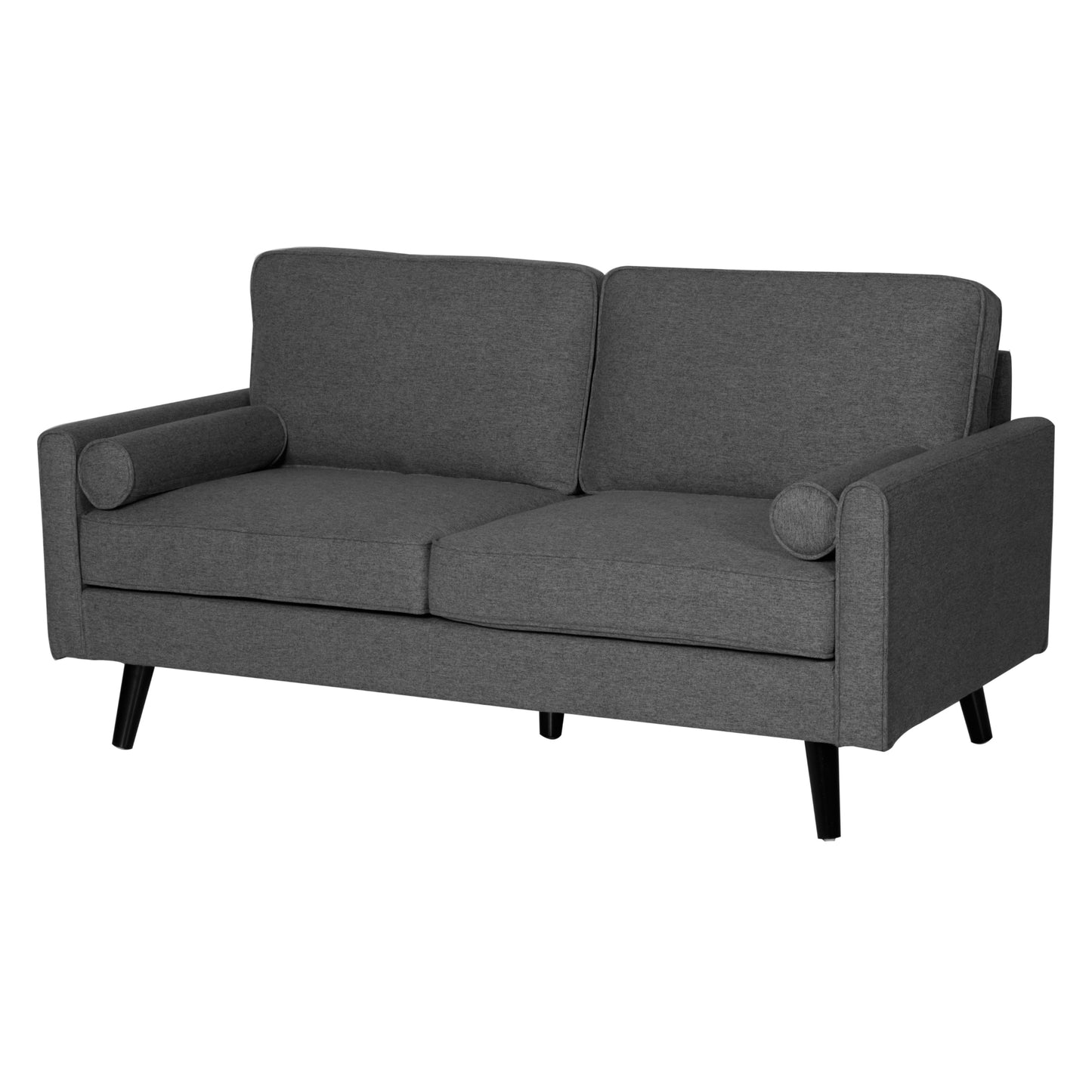 Lexi 2.5 Seater Sofa Fabric Uplholstered Lounge Couch - Dark Grey