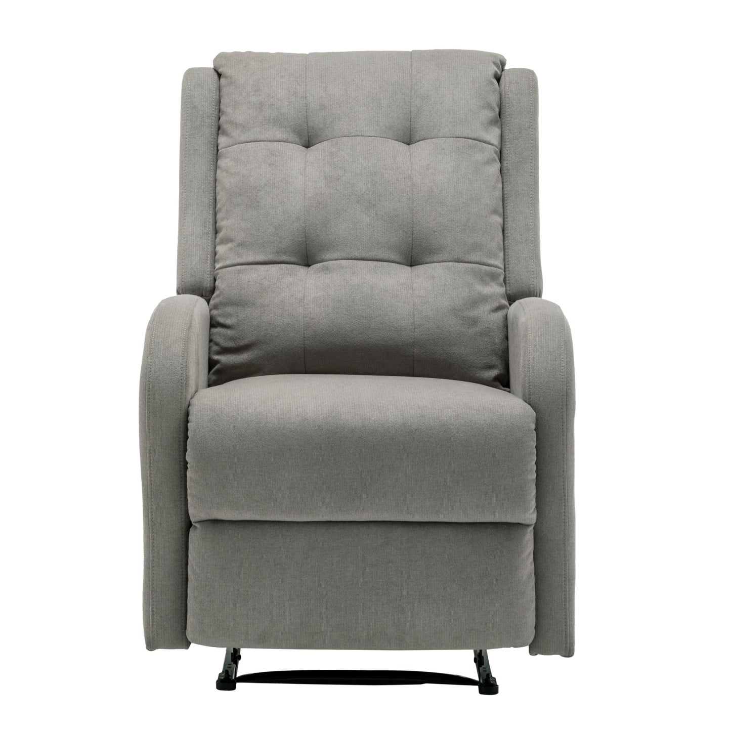 Flynn Recliner ArmChair Fabric Upholstered Sofa Lounge Accent Chair Light Grey