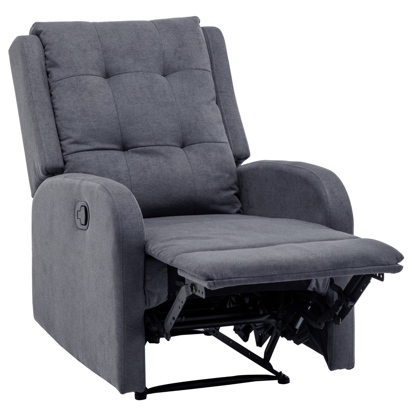 Flynn Recliner ArmChair Fabric Upholstered Sofa Lounge Accent Chair Grey