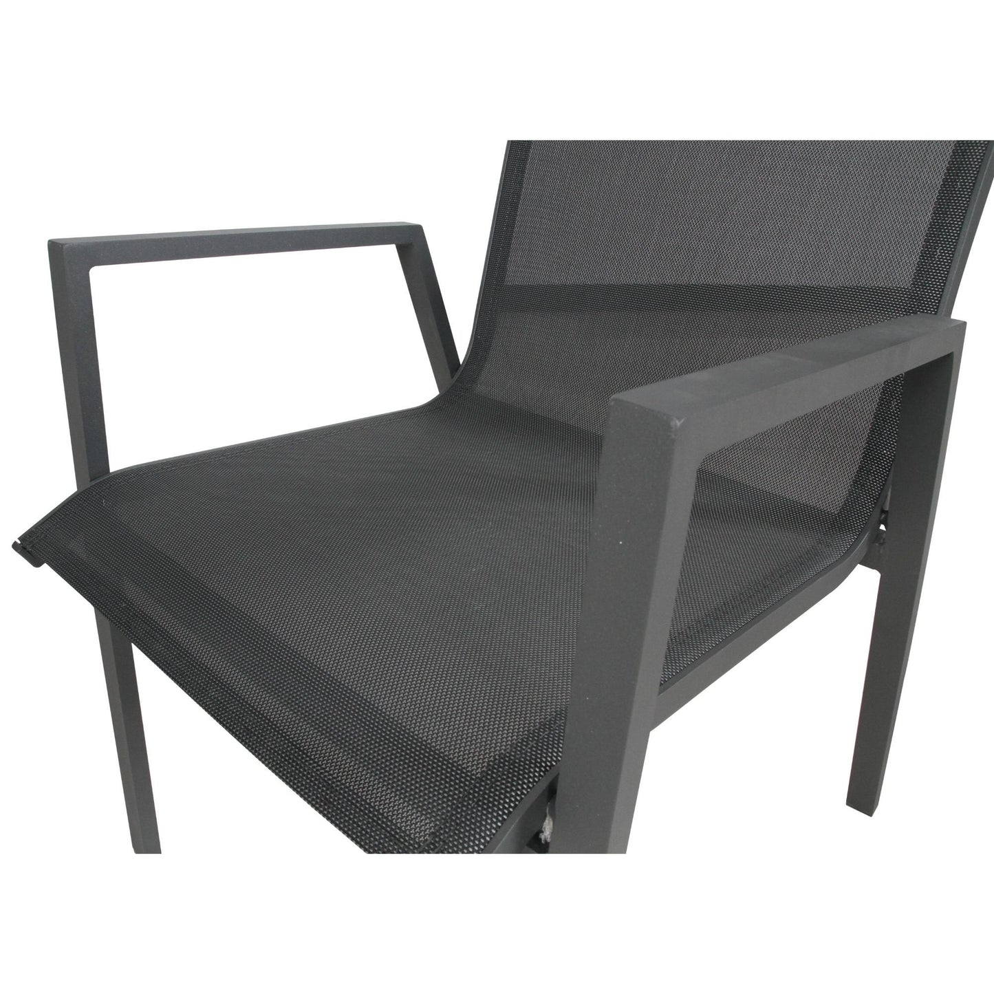 Iberia 8pc Set Aluminium Outdoor Dining Table Chair Charcoal