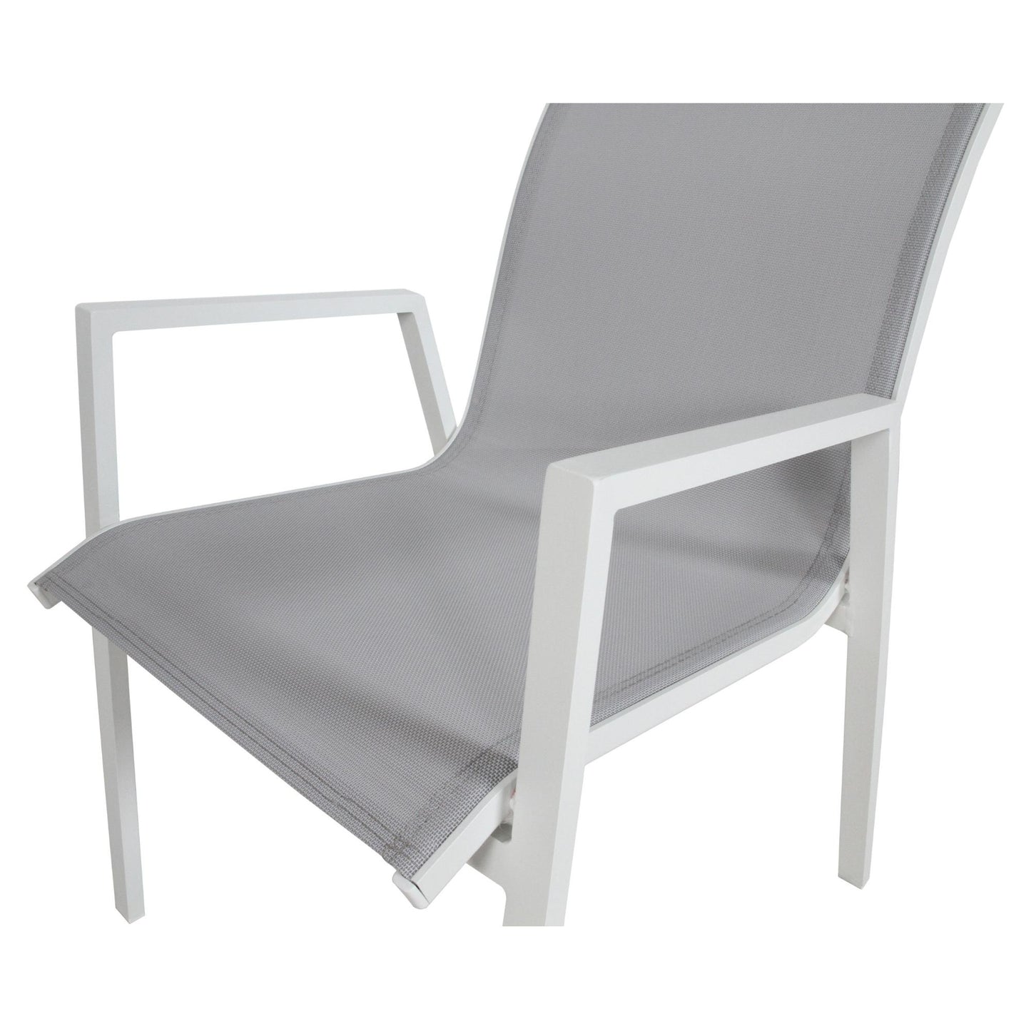 Iberia 4pc Set Aluminium Outdoor Dining Table Chair White