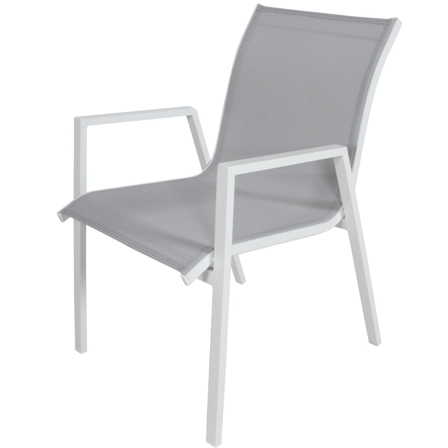 Iberia 6pc Set Aluminium Outdoor Dining Table Chair White