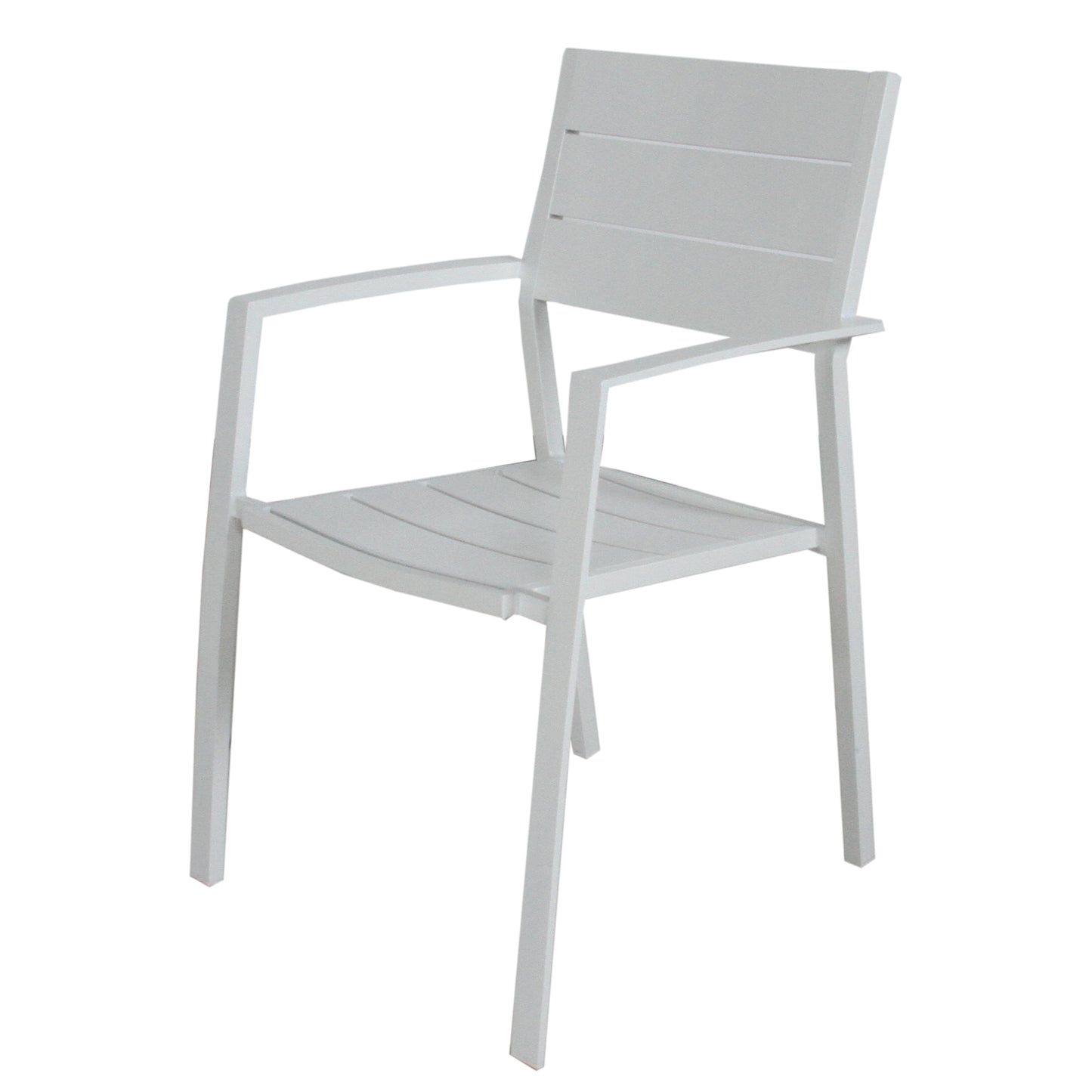 Percy 8pc Set Outdoor Dining Table Chair Aluminium Frame White