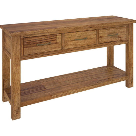 Birdsville Console Hallway Entry Table 156cm Solid Mt Ash Timber Wood - Brown