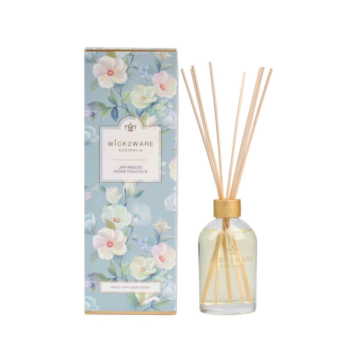 Wick2Ware Australia Fragrance Reed Diffuser Japanese Honeysuckle 200ml/7.1 fl oz