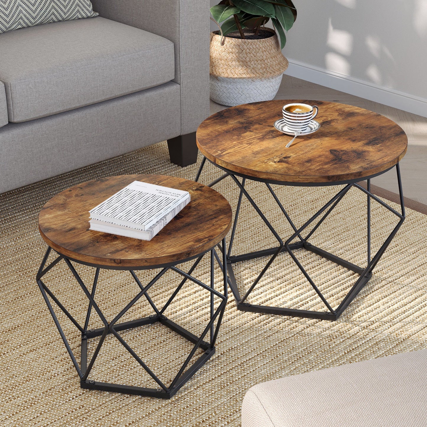 VASAGLE Set of 2 Coffee Tables