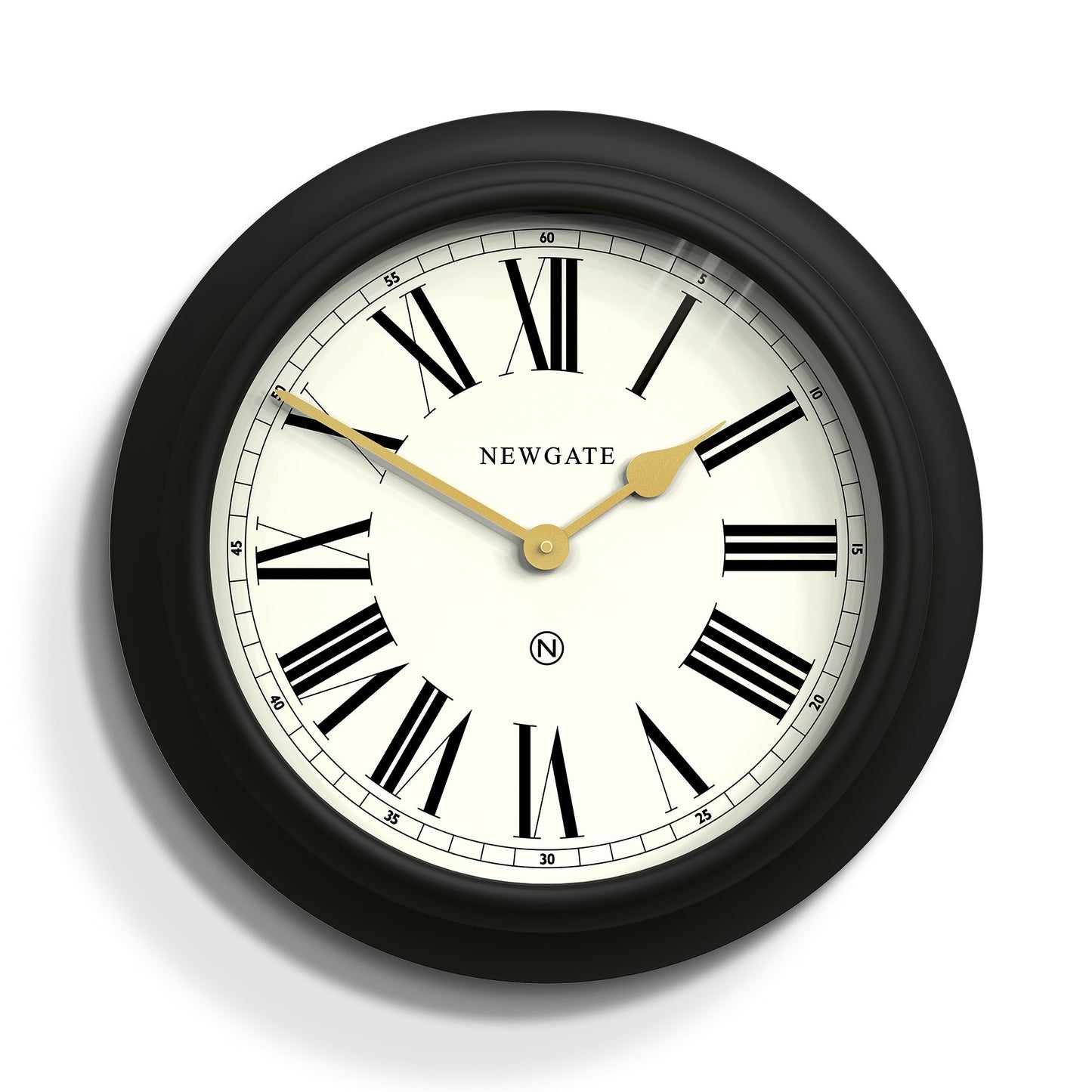 Newgate Chocolate Shop Wall Clock Silicone Cave Black & Cream