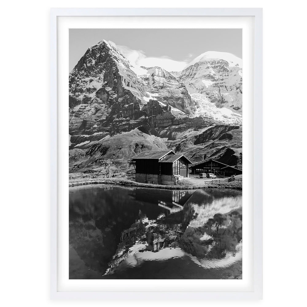 Wall Art's Alpine Lake Large 105cm x 81cm Framed A1 Art Print