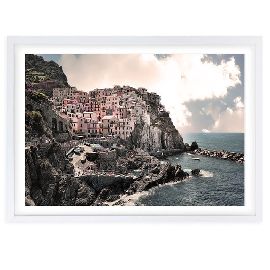 Wall Art's Almalfi Coast Large 105cm x 81cm Framed A1 Art Print