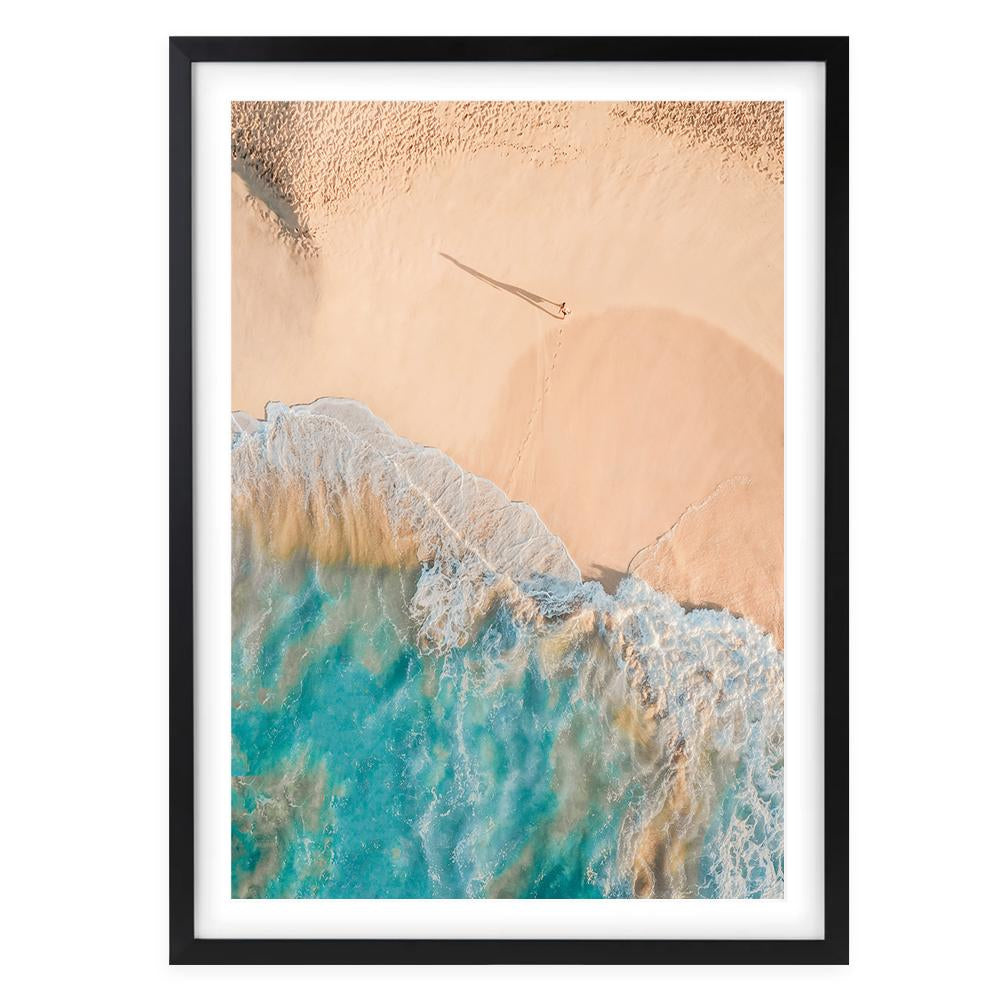 Wall Art's Aerial Beach View Large 105cm x 81cm Framed A1 Art Print