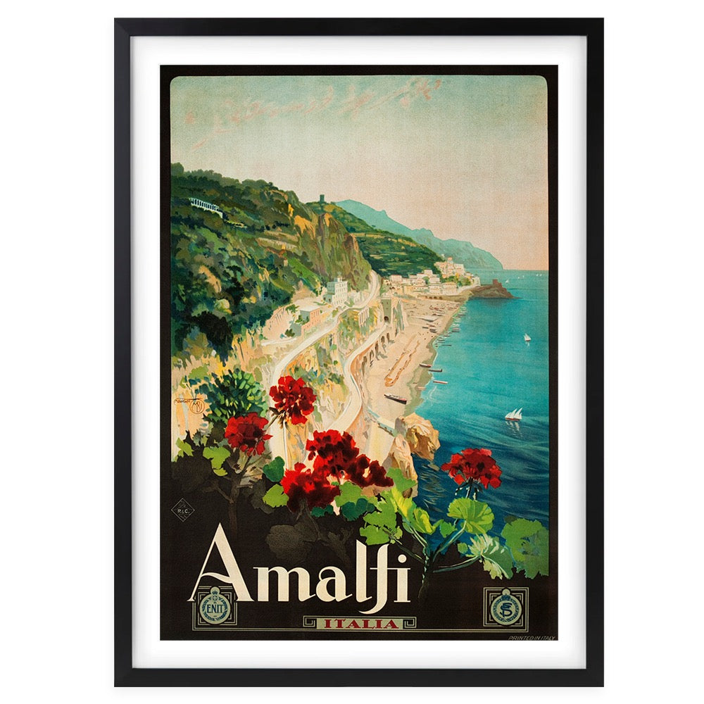 Wall Art's Amalfi Italia Large 105cm x 81cm Framed A1 Art Print