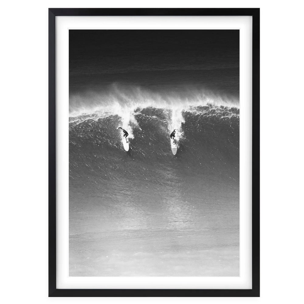 Wall Art's Big Wave Surfers Large 105cm x 81cm Framed A1 Art Print