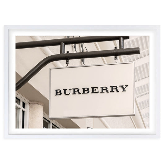 Wall Art's Burberry Sign Large 105cm x 81cm Framed A1 Art Print