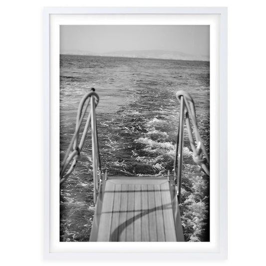 Wall Art's Back Of The Boat Large 105cm x 81cm Framed A1 Art Print