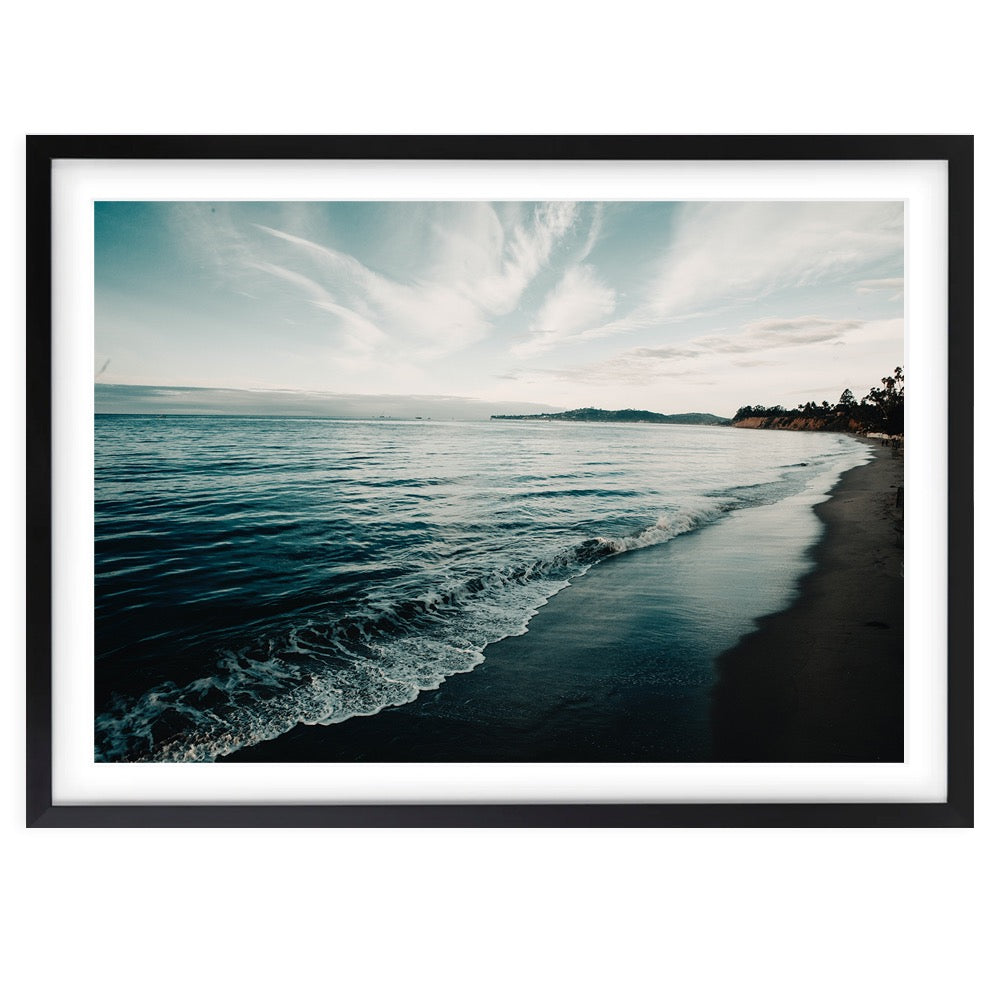 Wall Art's Beach At Dusk Large 105cm x 81cm Framed A1 Art Print