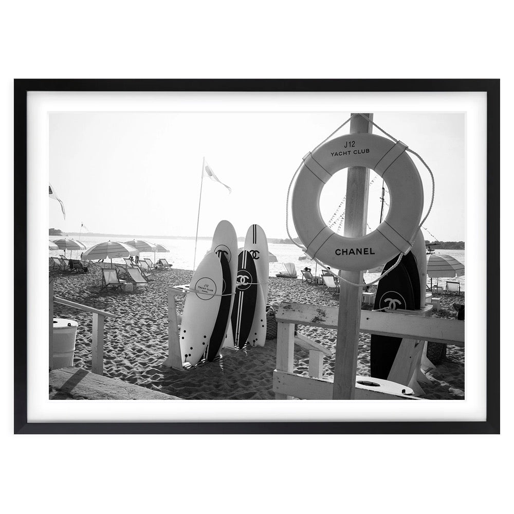 Wall Art's Chanel Beach Club Large 105cm x 81cm Framed A1 Art Print