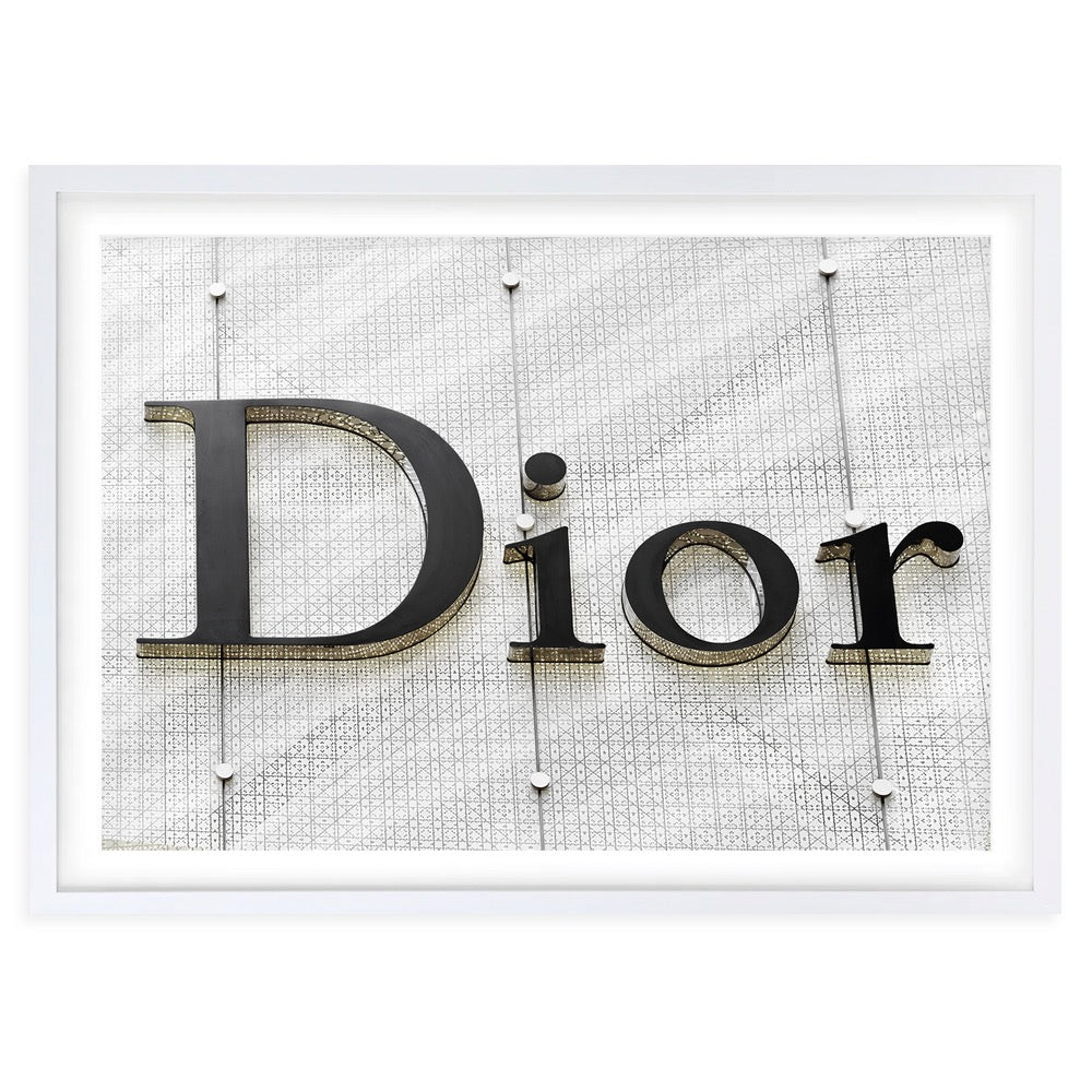 Wall Art's Dior Sign Large 105cm x 81cm Framed A1 Art Print