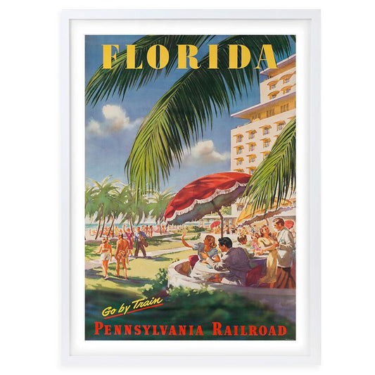 Wall Art's Florida Pennsylvania Railroad Large 105cm x 81cm Framed A1 Art Print