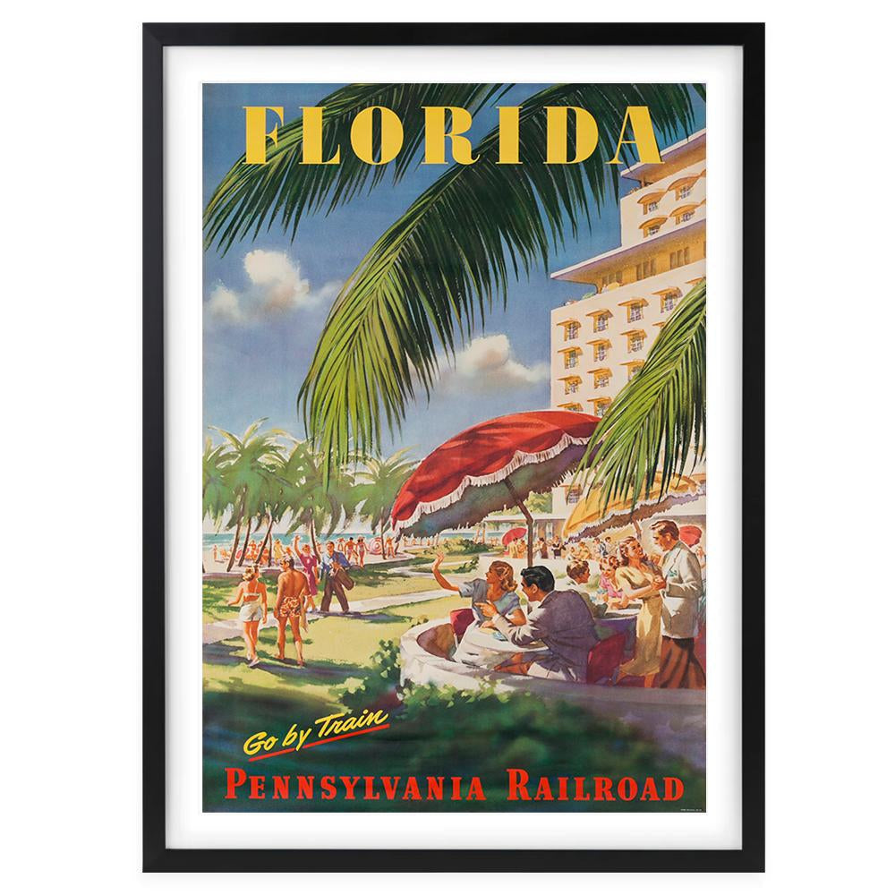 Wall Art's Florida Pennsylvania Railroad Large 105cm x 81cm Framed A1 Art Print