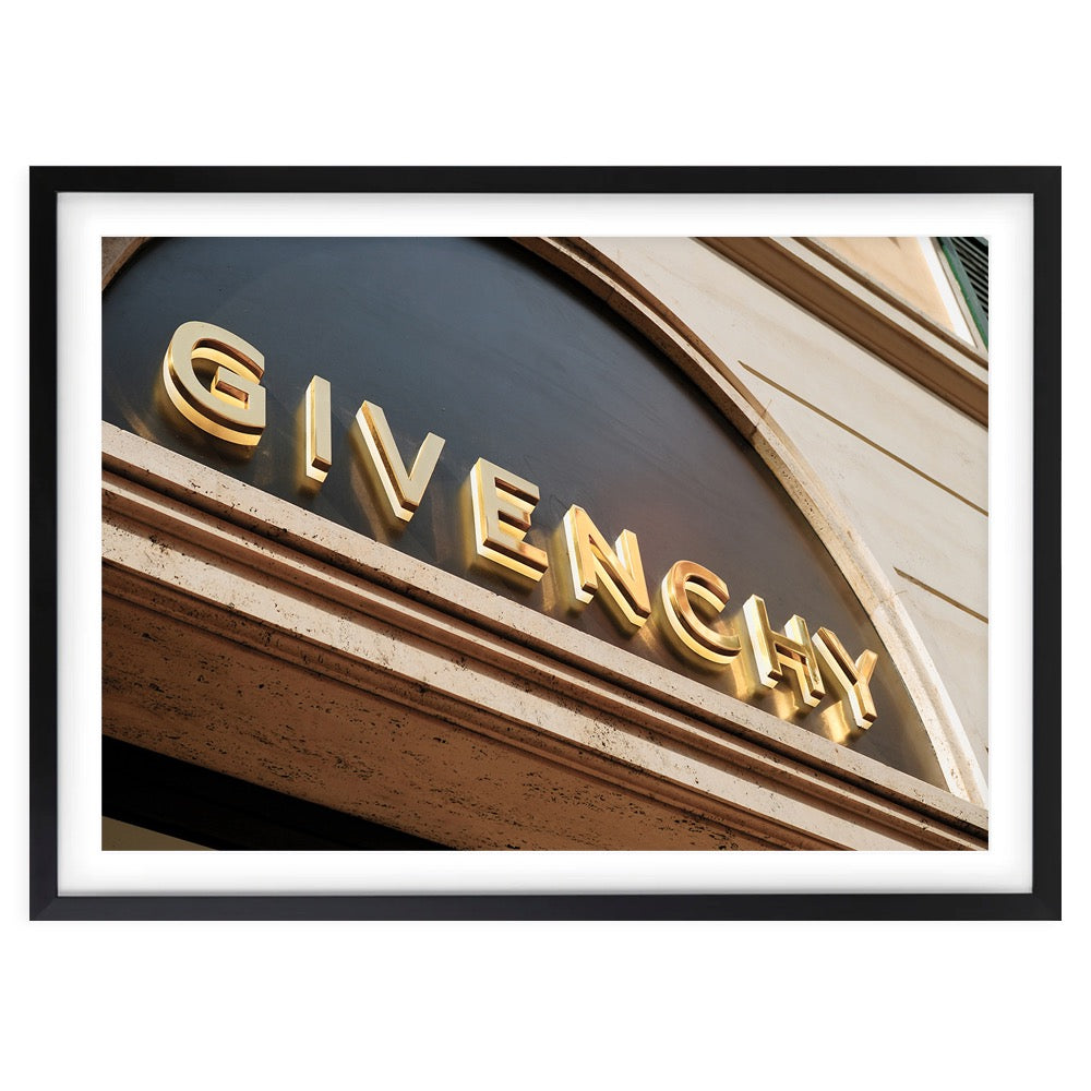 Wall Art's Givenchy Sign Large 105cm x 81cm Framed A1 Art Print