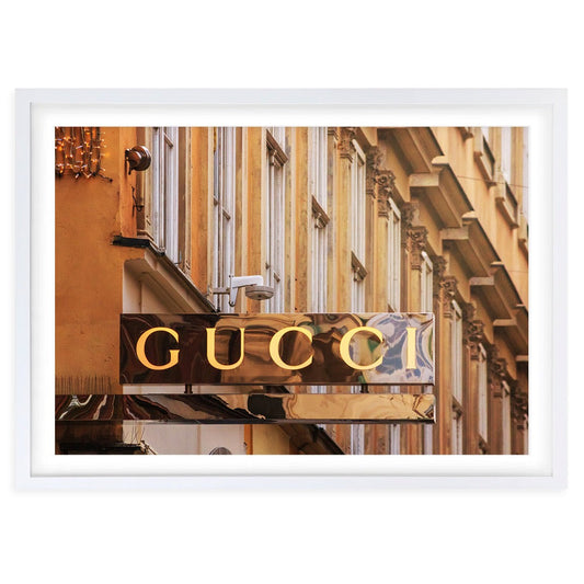 Wall Art's Gucci Sign Large 105cm x 81cm Framed A1 Art Print