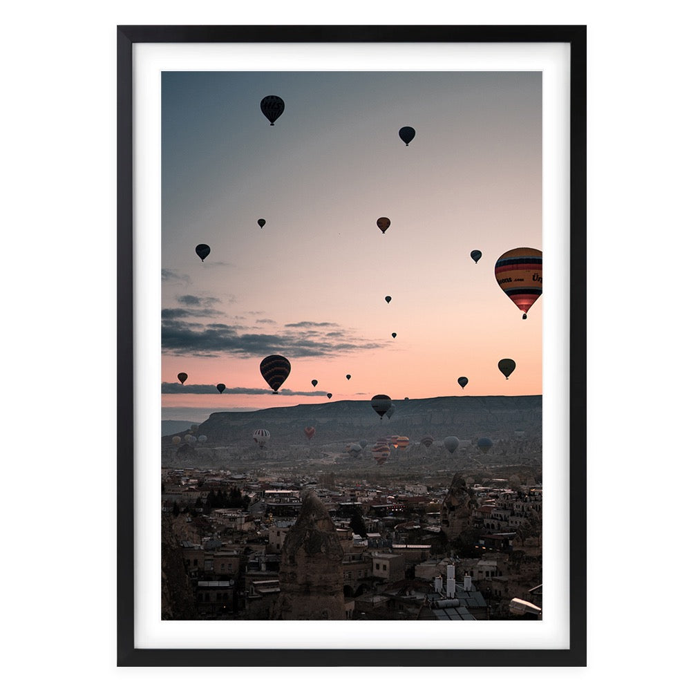 Wall Art's Hot Air Balloons Large 105cm x 81cm Framed A1 Art Print