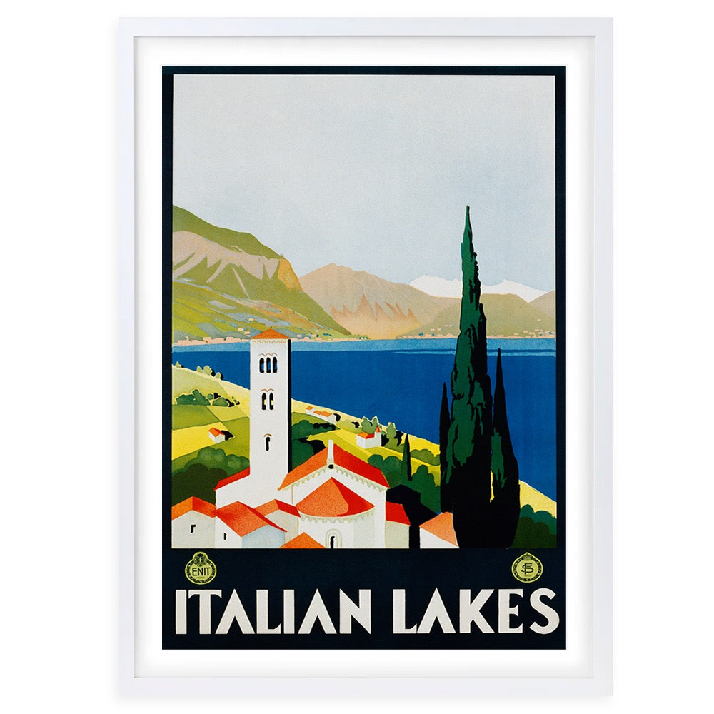 Wall Art's Italian Lakes Large 105cm x 81cm Framed A1 Art Print